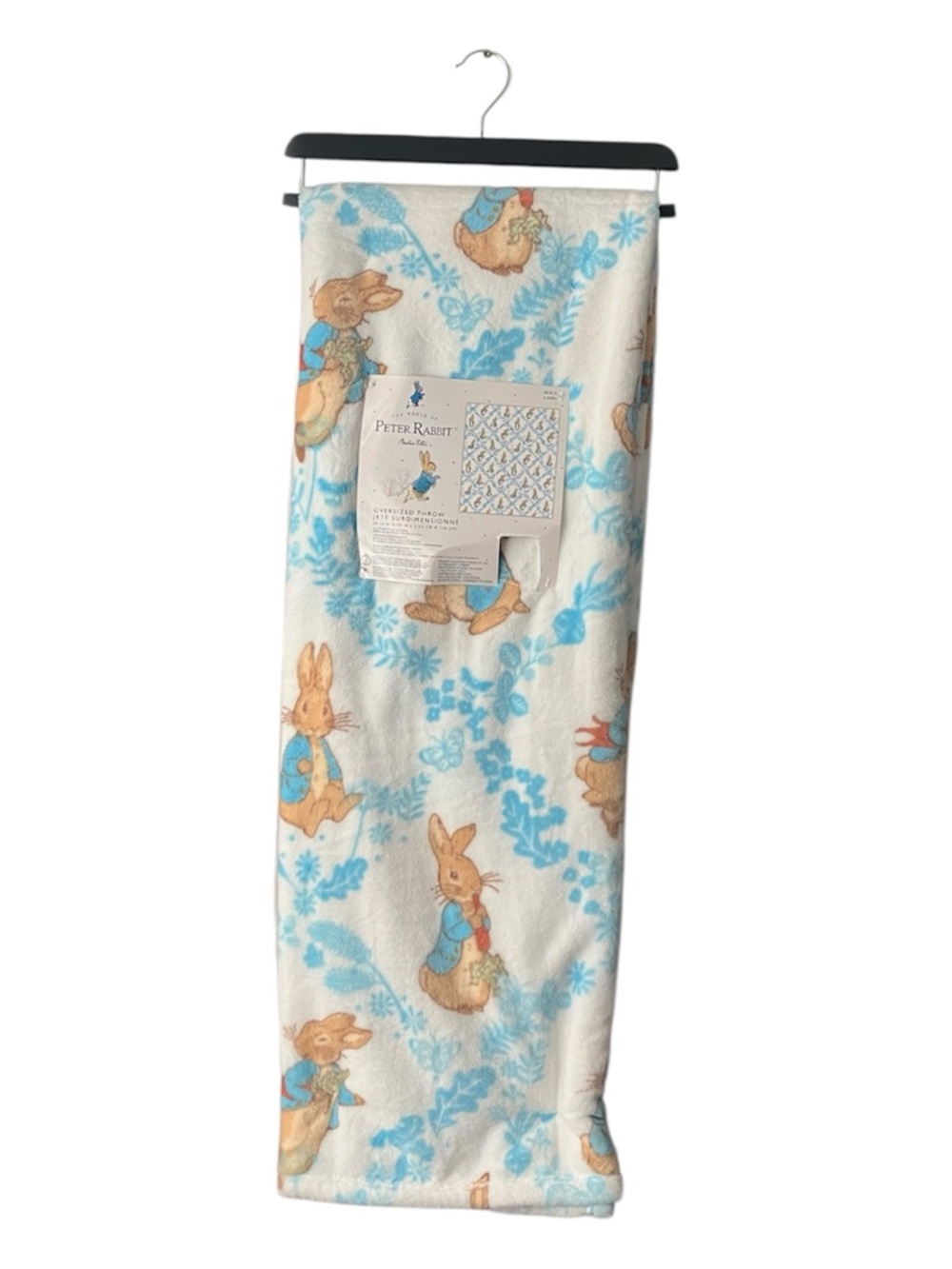 NEW Beatrix Potter Peter Rabbit Plush Oversized Throw Blanket Soft Easter Bunny